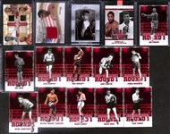 Lot of (15) 2010 Boxing Cards inc Ali/Frazier/Holmes/Tyson Quad Relic, Mahammad Ali Relic Leaf Muhammad Ali, +