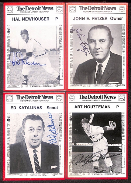 Lot of (18) Signed 1981 TCMA The Detroit News inc. Hank Greenberg, Charlie Gehringer, Ernie Harwell, Jo Jo White, Hal Newhouser, + (Beckett BAS Reviewed)