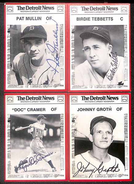 Lot of (18) Signed 1981 TCMA The Detroit News inc. Hank Greenberg, Charlie Gehringer, Ernie Harwell, Jo Jo White, Hal Newhouser, + (Beckett BAS Reviewed)