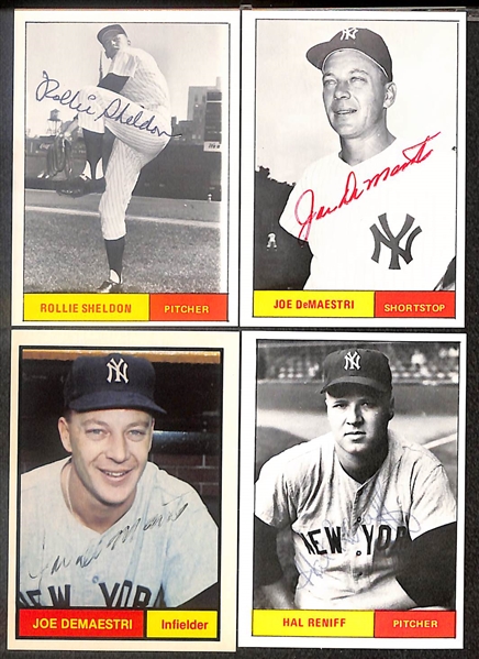 Lot of (17) Signed 1961 Ronaldo Galasso 1961 Yankees Cards inc. Bobby Richardson, (2) Bill Skowron, Billy Gardner, Rollie Sheldon, + (Beckett BAS Reviewed)