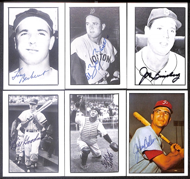 Lot of (24) Signed 1970s TCMA Cards inc. Frank Malzone, Johnny Pesky, Mel Parnell, Arnie Earley, Jerry Casale, + (Beckett BAS Reviewed)