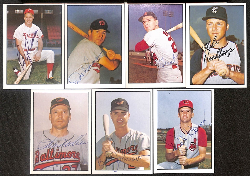 Lot of (24) Signed 1970s TCMA Cards inc. Frank Malzone, Johnny Pesky, Mel Parnell, Arnie Earley, Jerry Casale, + (Beckett BAS Reviewed)