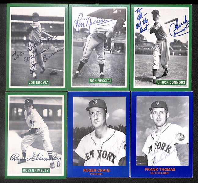 Lot of (29) Signed 1970s-1980s Old Timer Reprint Set Cards inc. Brooks Robinson, Bob Johnson, Larry Haney, Stu Miller, Hank Bauer, + (Beckett BAS Reviewed)