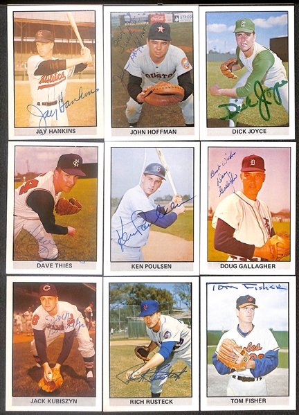 Lot of (42) Signed Old Timer Reprint Cards inc. Duke Snider, Warren Spahn, (2) Cal Emery, Stan Johnson, Al Lary, Corky Withrow, + (Beckett BAS Reviewed)