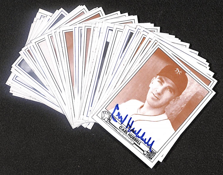 Lot of (41) Signed 1983 TCMA 1940s Playball Cards inc. Carl Hubbell, Luke Appling, Frank Crosetti, Johnny Mize, Mike Kreevich, + (Beckett BAS Reviewed)