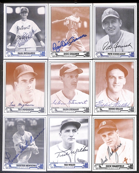 Lot of (41) Signed 1983 TCMA 1940s Playball Cards inc. Carl Hubbell, Luke Appling, Frank Crosetti, Johnny Mize, Mike Kreevich, + (Beckett BAS Reviewed)