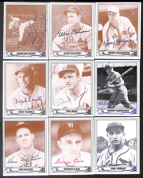 Lot of (41) Signed 1983 TCMA 1940s Playball Cards inc. Carl Hubbell, Luke Appling, Frank Crosetti, Johnny Mize, Mike Kreevich, + (Beckett BAS Reviewed)