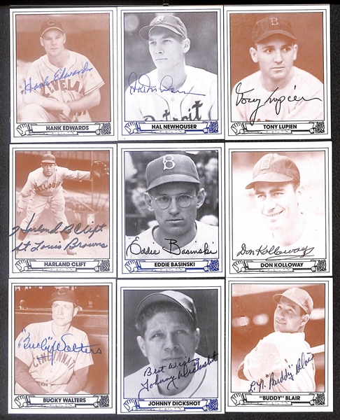 Lot of (41) Signed 1983 TCMA 1940s Playball Cards inc. Carl Hubbell, Luke Appling, Frank Crosetti, Johnny Mize, Mike Kreevich, + (Beckett BAS Reviewed)