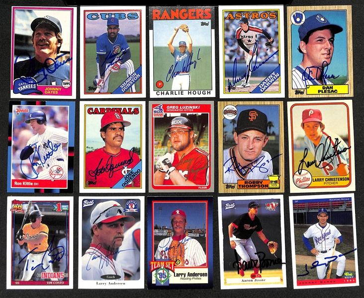 Lot of (700+) Signed Baseball Cards inc. Gary Carter, Kirk Gibson, Fernando Valenzuela, + (Beckett BAS Reviewed)