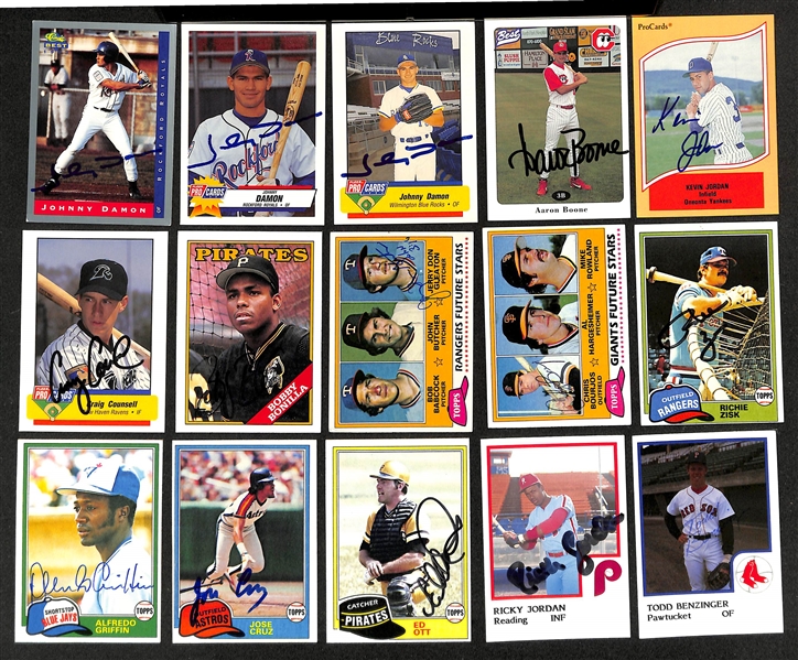 Lot of (700+) Signed Baseball Cards inc. Gary Carter, Kirk Gibson, Fernando Valenzuela, + (Beckett BAS Reviewed)