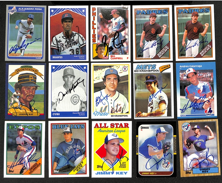 Lot of (700+) Signed Baseball Cards inc. Gary Carter, Kirk Gibson, Fernando Valenzuela, + (Beckett BAS Reviewed)