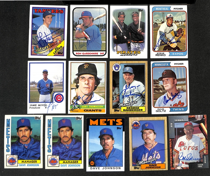 Lot of (700+) Signed Baseball Cards inc. Gary Carter, Kirk Gibson, Fernando Valenzuela, + (Beckett BAS Reviewed)