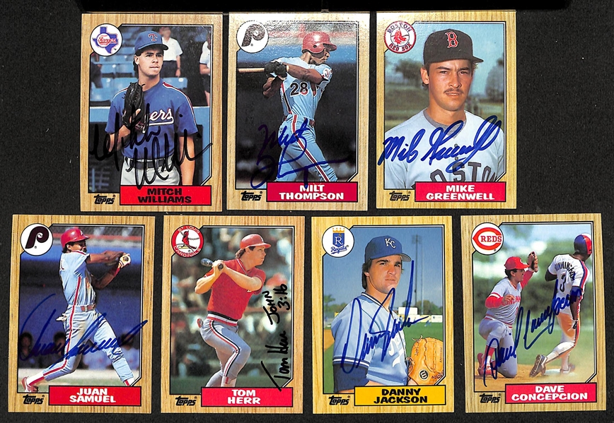 Lot of (700+) Signed Baseball Cards inc. (2) Alan Trammell, (2) Whitey Herzog, Fernando Valenzuela, (2) Jack Morris, + (Beckett BAS Reviewed)