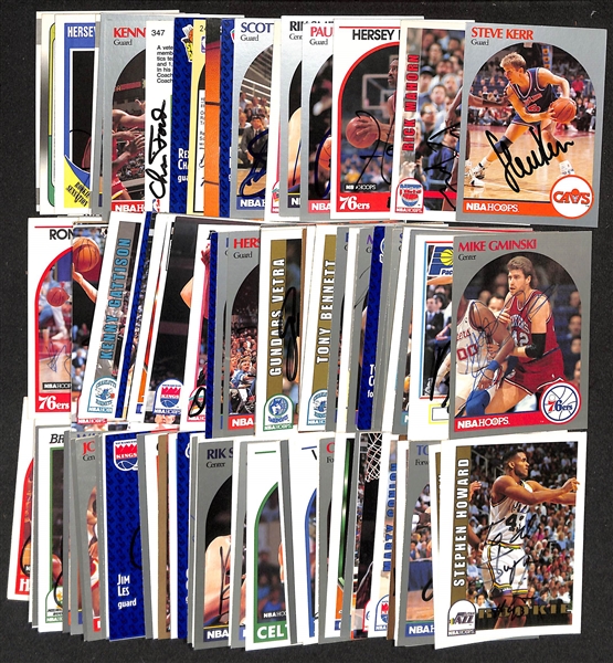 Lot of (70+) Signed Basketball Cards inc. Steve Kerr, + (Beckett BAS Reviewed)