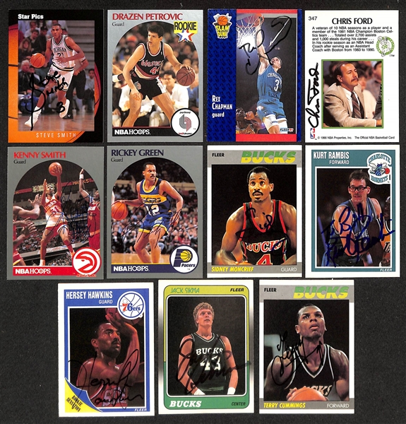 Lot of (70+) Signed Basketball Cards inc. Steve Kerr, + (Beckett BAS Reviewed)