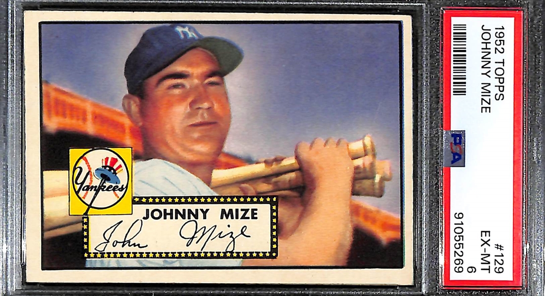 1952 Topps Johnny Mize #129 PSA 6