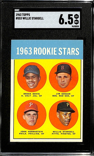 1963 Topps Willie Stargell Rookie Card Graded SGC 6.5