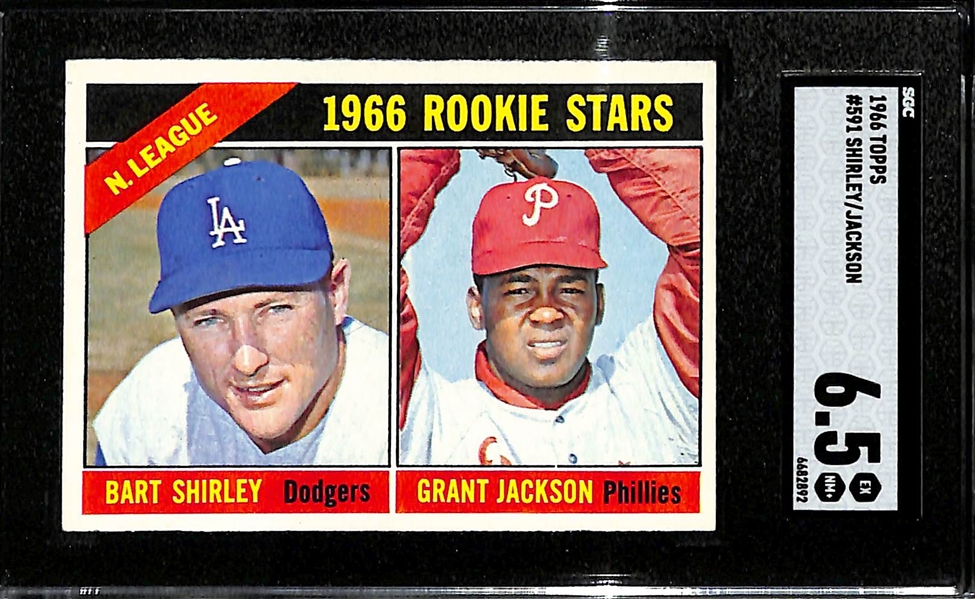 1966 Topps Bart Shirley/Grant Jackson Rookie Card Graded SGC 6.5