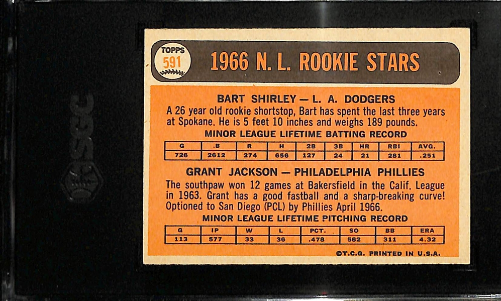 1966 Topps Bart Shirley/Grant Jackson Rookie Card Graded SGC 6.5