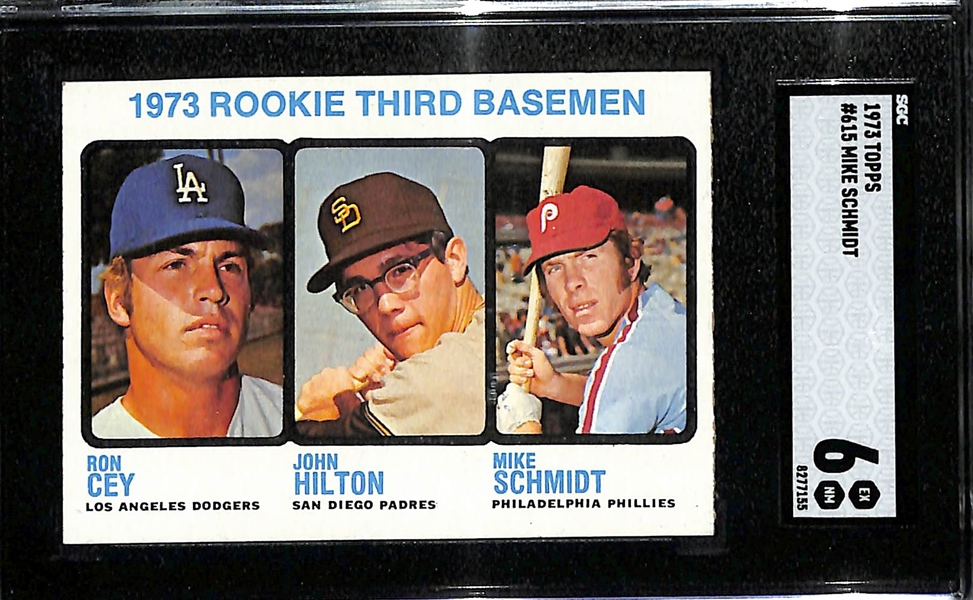 1973 Topps Mike Schmidt Rookie Card Graded SGC 6