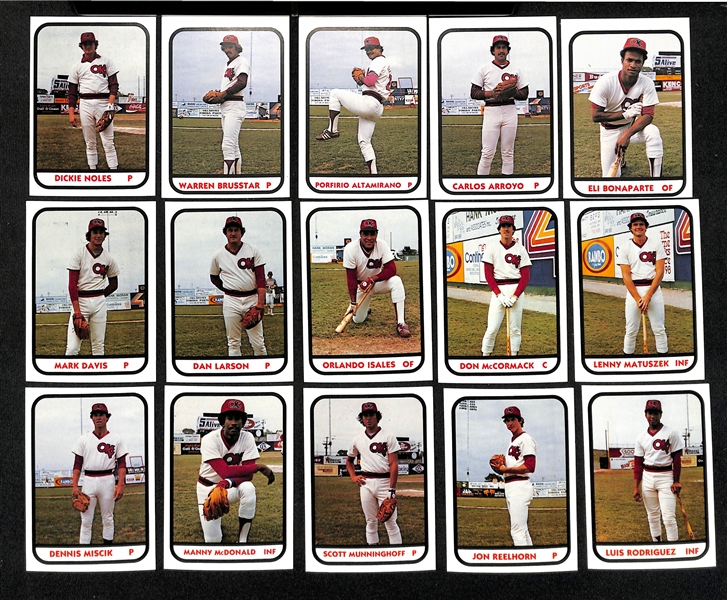 1981 TCMA Oklahoma City 89ers Complete Minor League Team Set with Ryne Sandberg Rookie Card Graded SGC 8