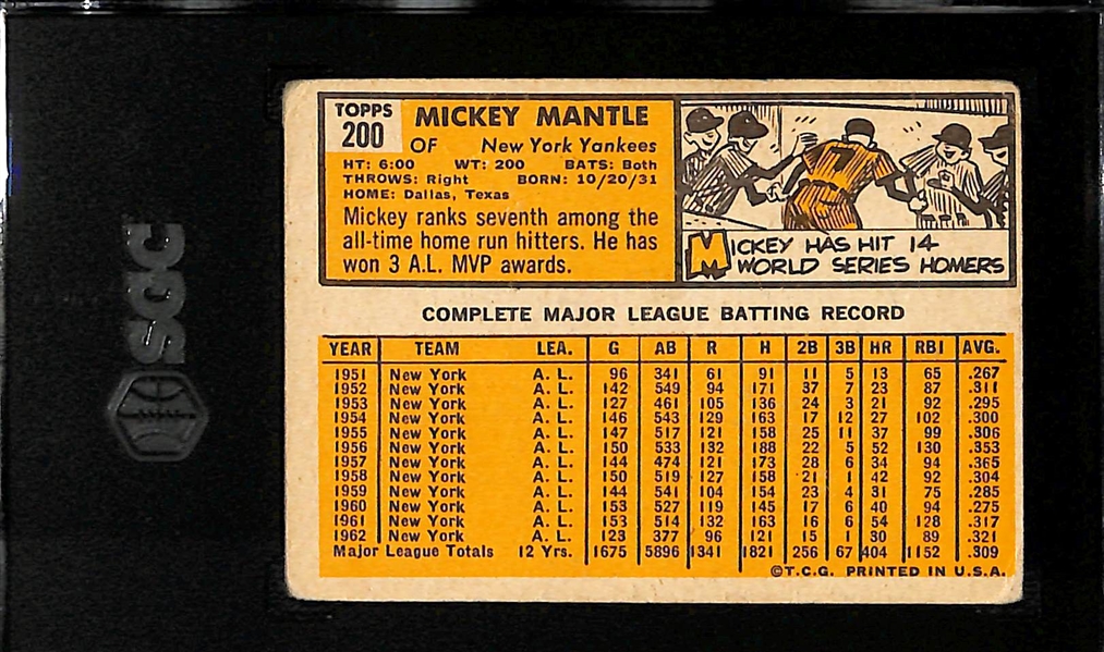 1963 Topps Mickey Mantle Graded SGC 1.5