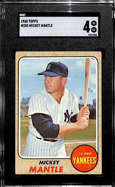 1968 Topps Mickey Mantle Graded SGC 4