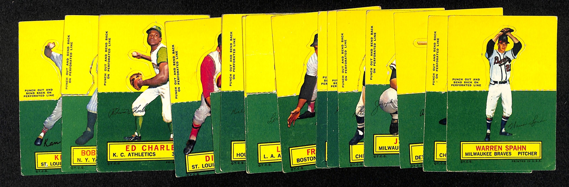 Lot of (22) 1964 Topps Stand-Up Cards inc Warren Spahn, Ernie Banks, Al Kaline, Joe Torre, +