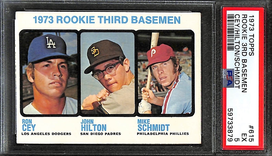 Lot of (2) Graded Mike Schmidt Cards- 1973 Topps Mike Schmidt Rookie (PSA 5) + 1975 Topps Mike Schmidt (SGC 6)