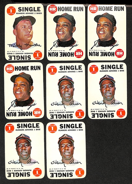 Lot of (115+) 1968 Topps Game Cards inc. Mickey Mantle, (3) Willie Mays, (4) Hank Aaron, +