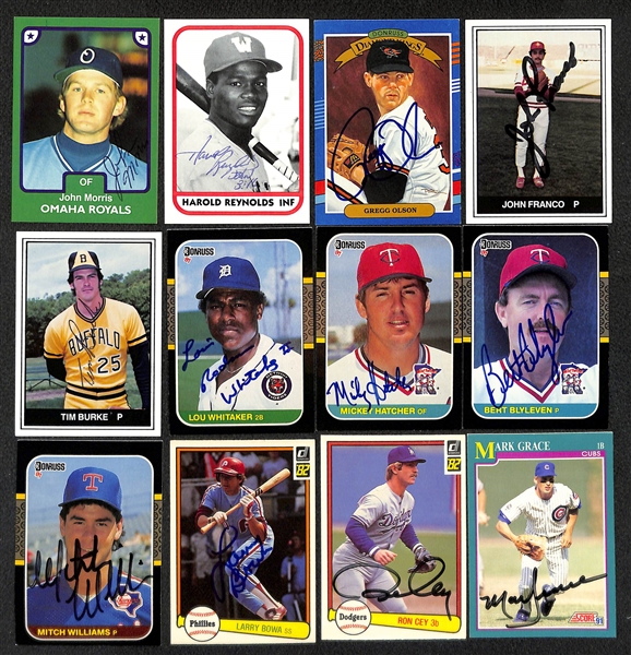 Lot of (700+) Signed Baseball Cards inc. Earl Weaver, Dave Righetti, Lou Whitaker, Ruben Sierra, + (Beckett BAS Reviewed)