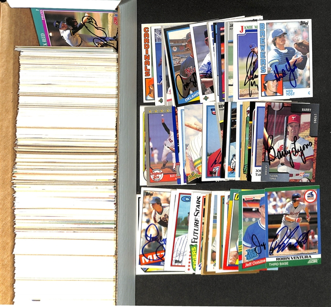 Lot of (700+) Signed Baseball Cards inc. Gaylord Perry, Bobby Thomson, Edgar Martinez, + (Beckett BAS Reviewed)