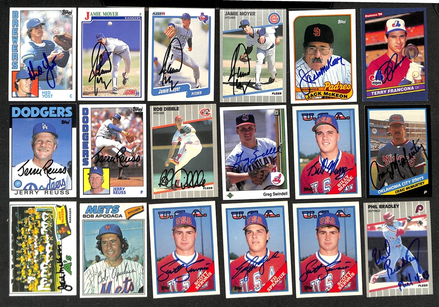 Lot of (700+) Signed Baseball Cards inc. Gaylord Perry, Bobby Thomson, Edgar Martinez, + (Beckett BAS Reviewed)