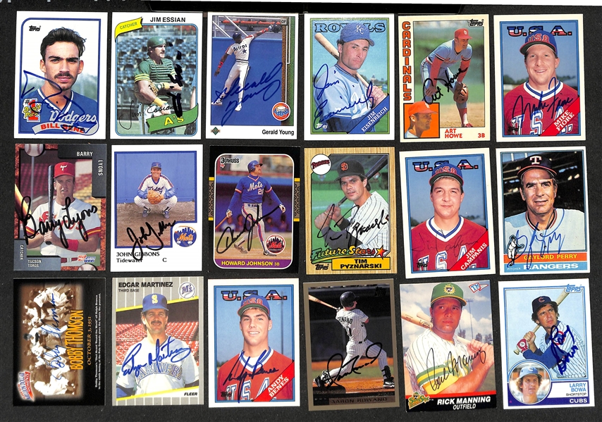 Lot of (700+) Signed Baseball Cards inc. Gaylord Perry, Bobby Thomson, Edgar Martinez, + (Beckett BAS Reviewed)