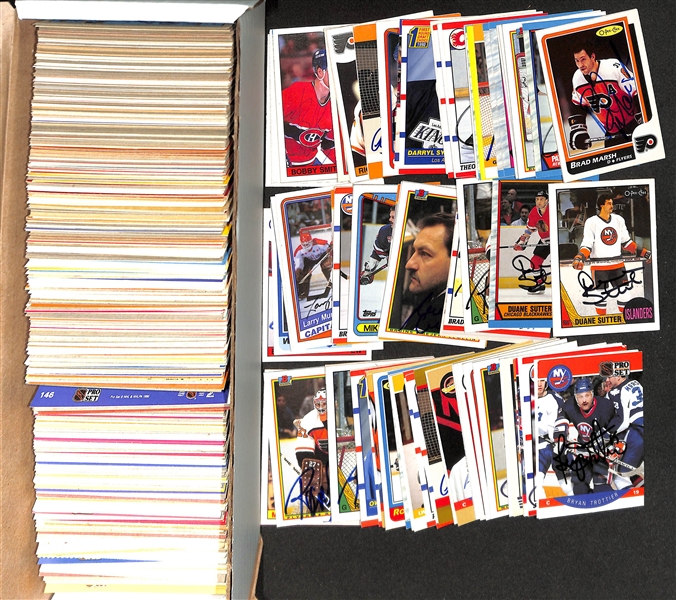  Lot of (400+) Signed Hockey Cards inc. (7) Joe Sokic, (3) Guy Lefleur, + (Beckett BAS Reviewed)