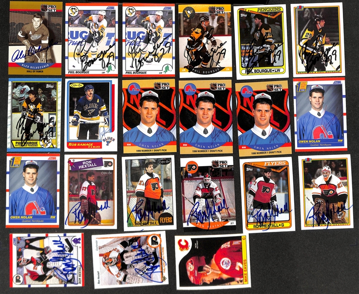  Lot of (400+) Signed Hockey Cards inc. (7) Joe Sokic, (3) Guy Lefleur, + (Beckett BAS Reviewed)