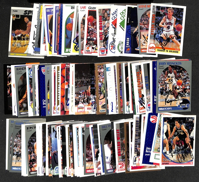 Lot of (70+) Signed Basketball Cards inc. (2) Steve Kerr, Steve Nash, + (Beckett BAS Reviewed)