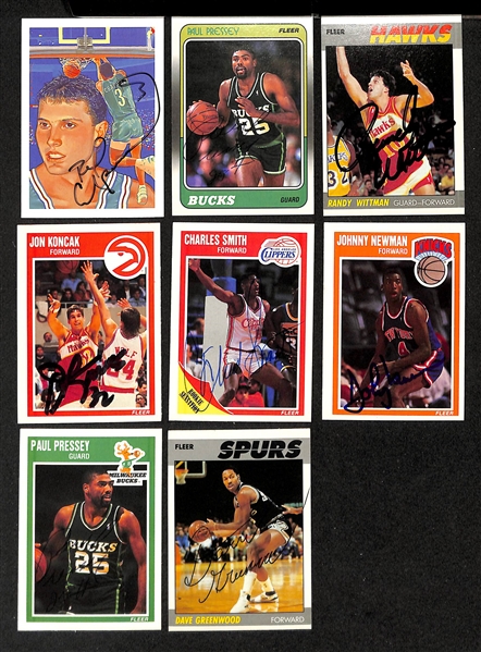 Lot of (80+) Signed Basketball Cards inc. Karl Malone, Lenny Wilkens, Drazen Petrovic, +  (Beckett BAS Reviewed)