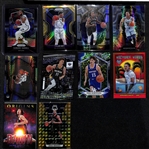 Lot of (10) Serial Numbered Basketball Cards inc. 2019-20 Prizm DeMarre Carroll Black 1/1, 2020-21 Prizm Tyler Bey Black Gold Rookie (#/5), 2022-23 Select Jrue Holiday Lucky Envelopes (#/8), +