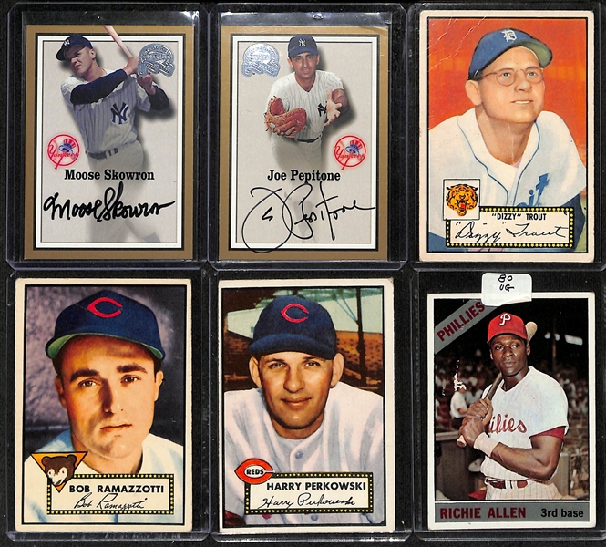 Lot of Baseball Cards, Sets, and items inc. (15+) Complete Insert and Promo Sets,(3) 1952 Topps Cards, (2) Autographs, + 