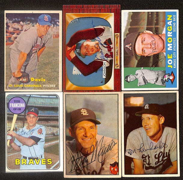 Lot of (24) Signed Vintage Topps and Bowman Cards inc. Warren Spahn, (2) Harmon Killabrew, Ken Holcombe, Stan Lopata, Joe Tipton, + (Beckett BAS Reviewed)