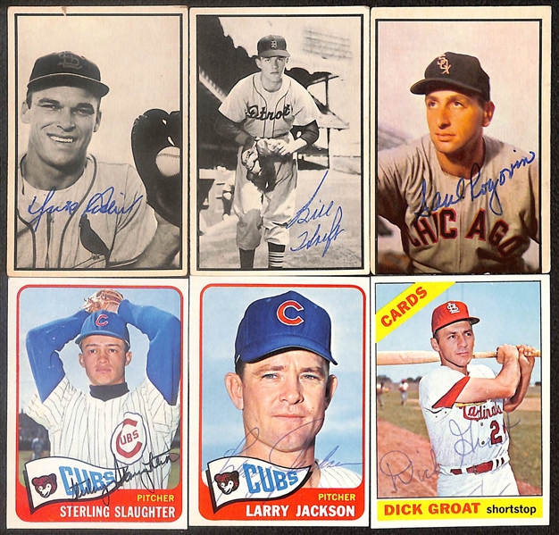 Lot of (24) Signed Vintage Topps and Bowman Cards inc. Warren Spahn, (2) Harmon Killabrew, Ken Holcombe, Stan Lopata, Joe Tipton, + (Beckett BAS Reviewed)