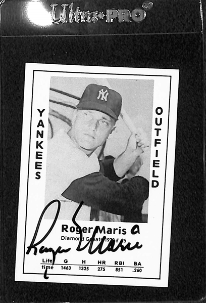 Lot of (2) Signed Roger Maris TCMA Cards (Beckett BAS Reviewed)