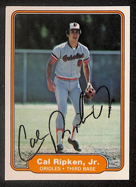 Lot of (3) Signed 1982 Donruss Cal Ripken Jr Rookies (Beckett BAS Reviewed)