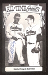 Satchel Paige Signed Hall of Fame Postcard - (Beckett BAS Reviewed)