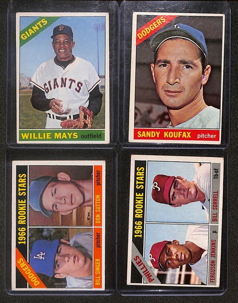 Lot of (500+) 1966 Topps Baseball Cards w. Willie Mays & Sandy Koufax