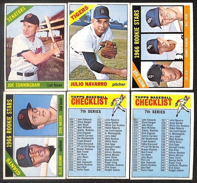 Lot of (500+) 1966 Topps Baseball Cards w. Willie Mays & Sandy Koufax