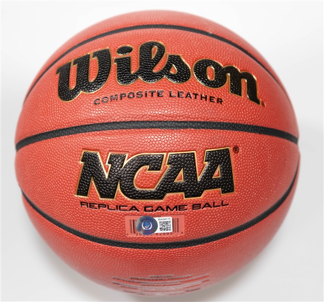 Hakeem Olajuwon Autographed/Signed Wilson NCAA Replica Basketball w. Beckett/BAS Witnessed Sticker of Authenticity!