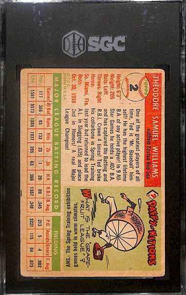 1955 Topps Ted Williams Graded SGC 1.5