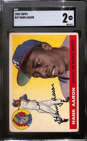 1955 Topps Hank Aaron Graded SGC 2